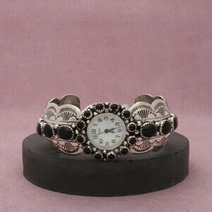 ⚡clearance⚡ navajo sterling silver wilbert benally watch cuff bracelet 6.75in